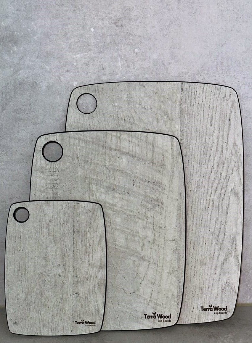 Set of Cutting Boards: “S” 20x15 + “M” 30x23.5 + “L” 37x27.5 - Gray