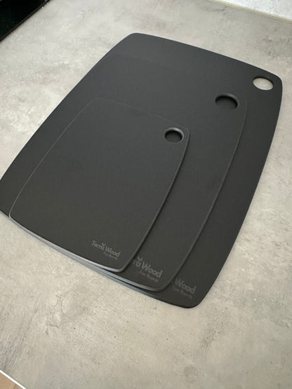 Set of Cutting Boards: “S” 20x15 + “M” 30x23.5 + “L” 37x27.5 - Black