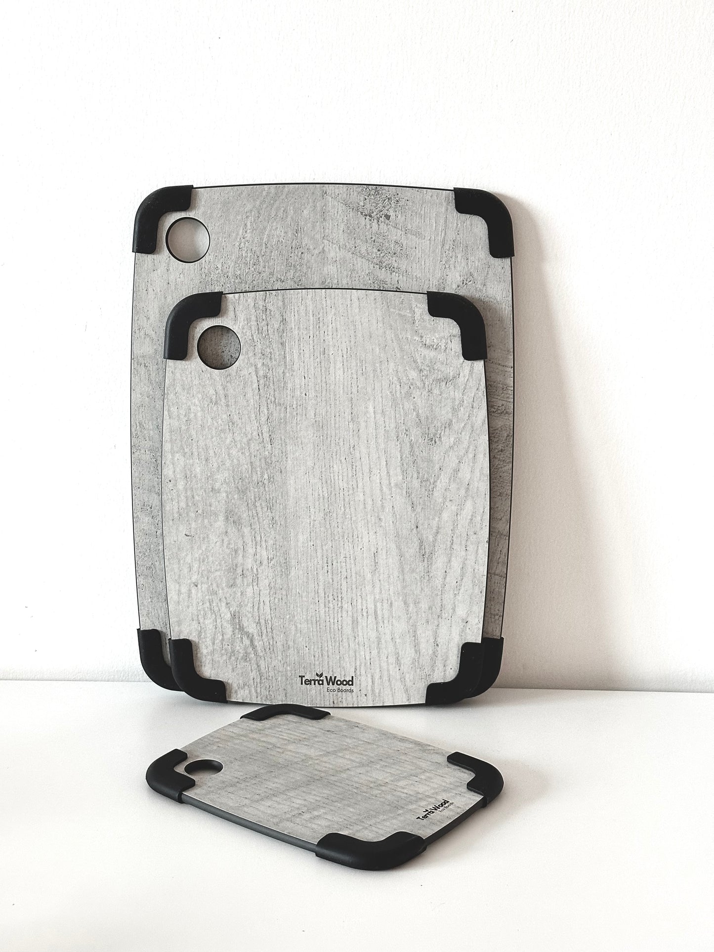 Protiskluzová sada prkének na krájení: „S“ + „M“ + „L“ – Šedá