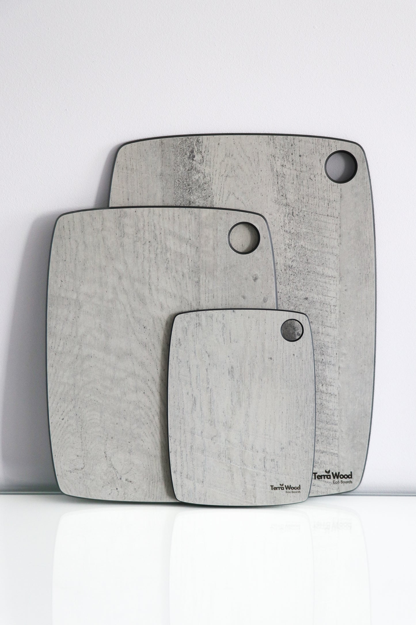 Sada kuchyňských krájecích prkének: “S”+“M”+“L” – Šedá