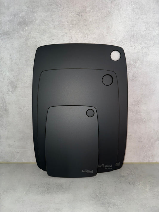 Set of Cutting Boards: “S” 20x15 + “M” 30x23.5 + “L” 37x27.5 - Black