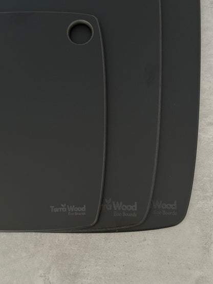 Set of Cutting Boards: “S” 20x15 + “M” 30x23.5 + “L” 37x27.5 - Black