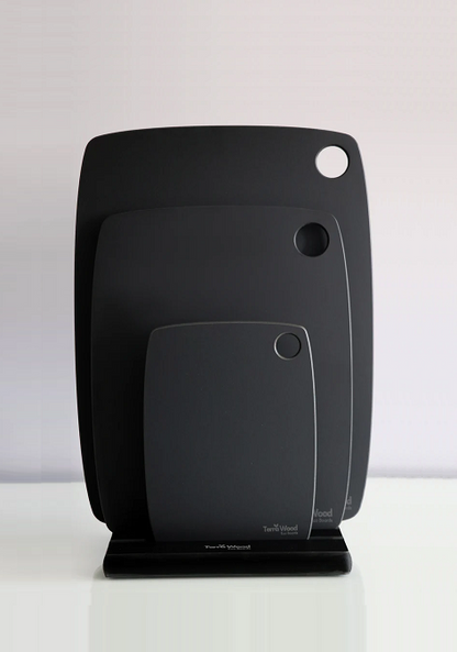 Sada krájecích prkének: „S“+„M“+„L“ + stojan – Černá