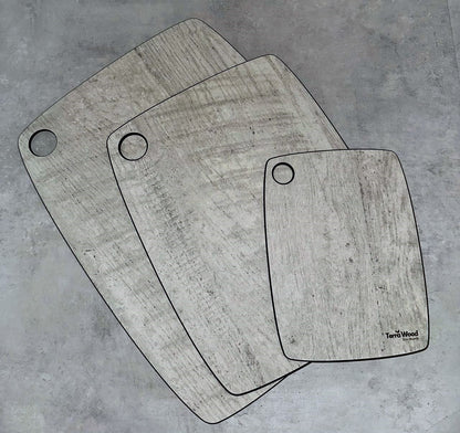 Set of Cutting Boards: “S” 20x15 + “M” 30x23.5 + “L” 37x27.5 - Gray