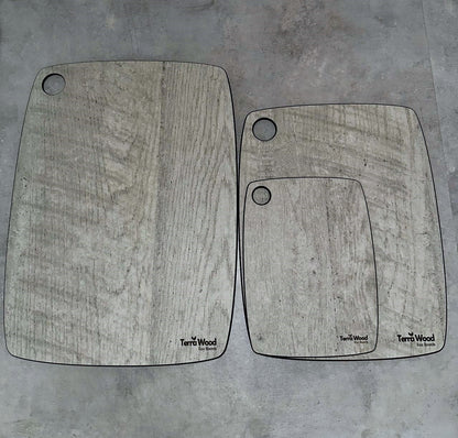 Set of Cutting Boards: “S” 20x15 + “M” 30x23.5 + “L” 37x27.5 - Gray